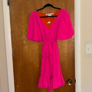 Gretchen Scott Designs Pink and Orange Dress